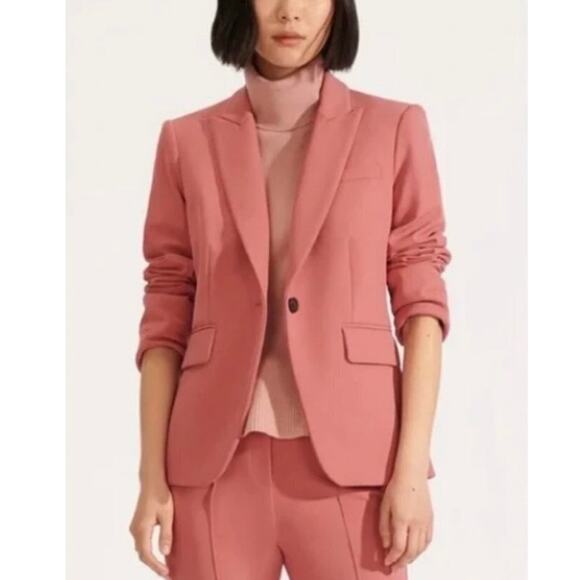 Veronica Beard Dickey Jacket One Button Blazer Mauve Pink Women Size 2 Career - Picture 1 of 11